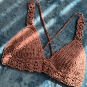 Crochet Bralette in Brown